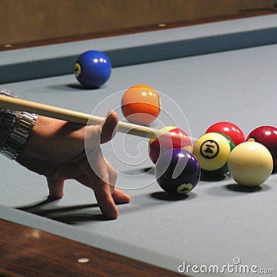 Pool player 01 Stock Photo