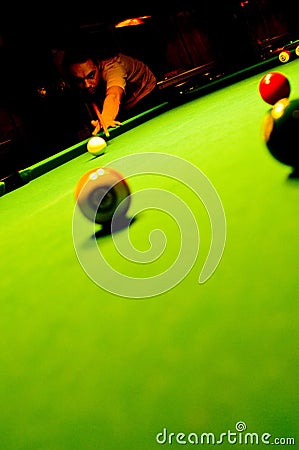 Pool player Stock Photo