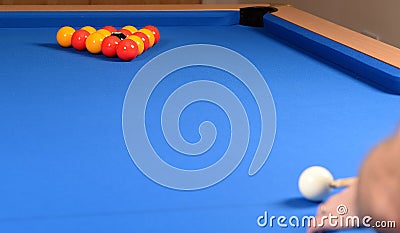 Pool player Stock Photo