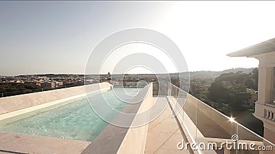 Pool on the roof top of for relaxation Editorial Stock Photo