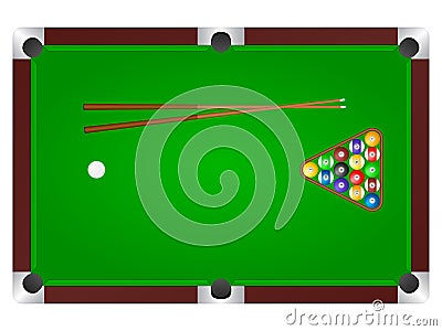 Pool table Vector Illustration