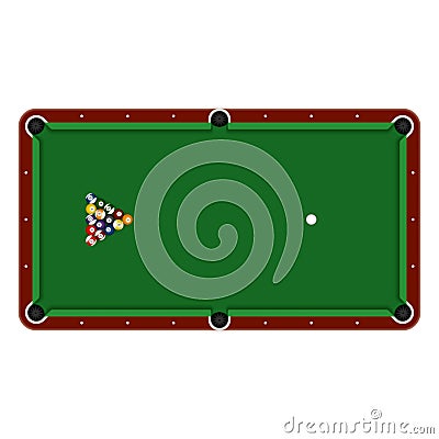 Pool table Vector Illustration