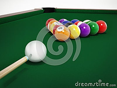 Pool table Stock Photo