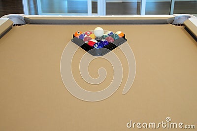 Pool table Stock Photo