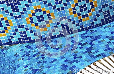 Pool tile background Stock Photo