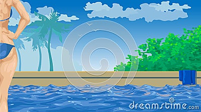 Pool Vector Illustration