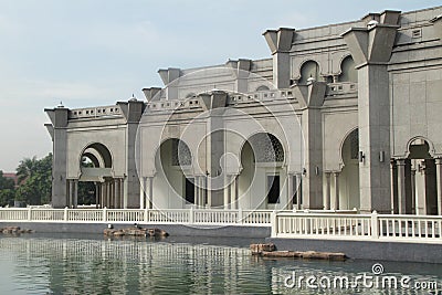 Pool at Wilayah Mosque Stock Photo