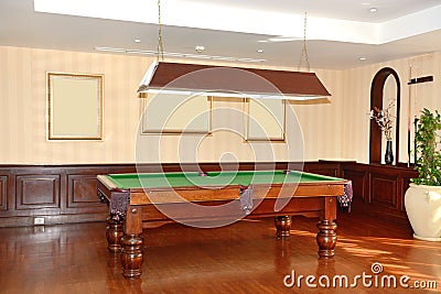 Poolroom in the luxury hotel Stock Photo