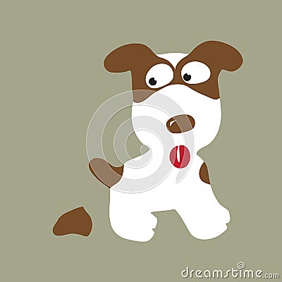 Pooping dog Vector Illustration