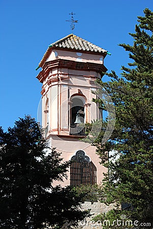 Poor Clares of Santa Isabel de los Angeles Convent bell tower, Ronda, Spain. Stock Photo
