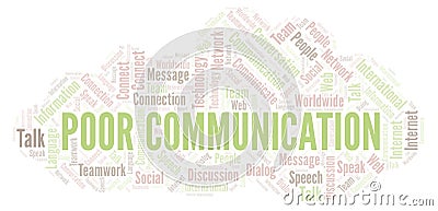 Poor Communication word cloud. Stock Photo