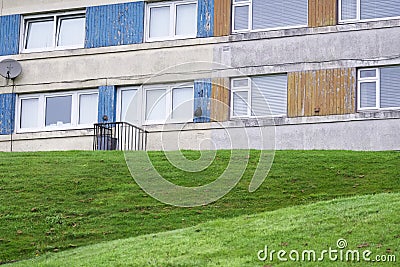 Poor council house flats people living in poverty UK Stock Photo