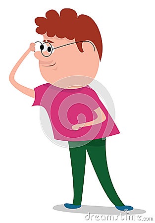 Poor eyesight, illustration, vector Vector Illustration