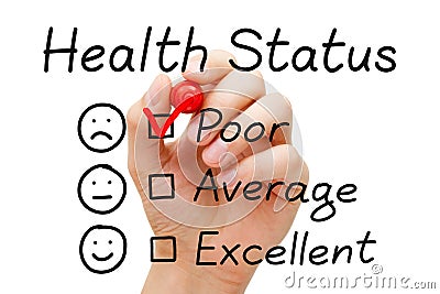 Poor Health Status Survey Stock Photo