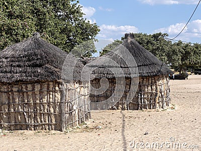 Poor hut of the natives,, Damaraland, Namibia Editorial Stock Photo