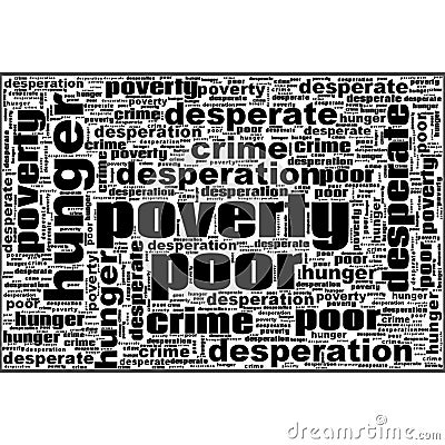 Poor Poverty Hunger Text Abstract Illustration Header Background Stock Photo