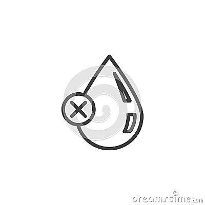 Poor water quality line icon Vector Illustration