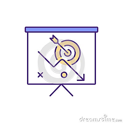 Poor work organization RGB color icon Vector Illustration