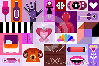 Artistic collage Vector Illustration