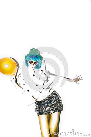 Pop art avantgarde girl Stock Photo