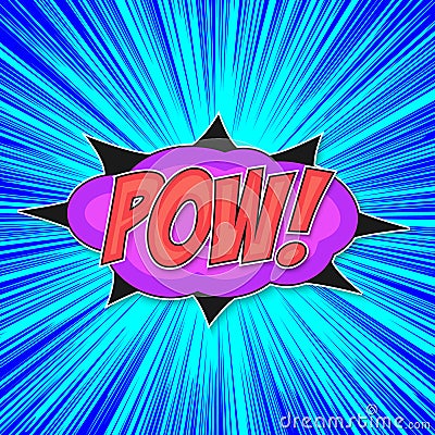 pop art bomb pow Stock Photo