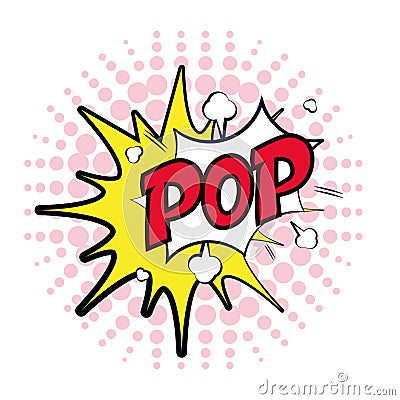 Pop art bubble speech explosion dotted design Vector Illustration