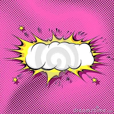 Pop-art comic book cloud background template Vector Illustration