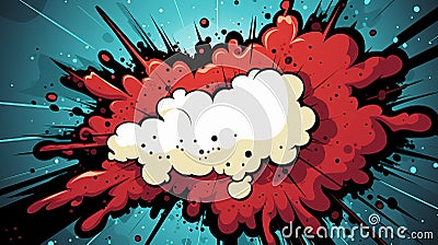 Pop Art Explosion: Playful Vibrant Pattern with Comic Book Flair Stock Photo