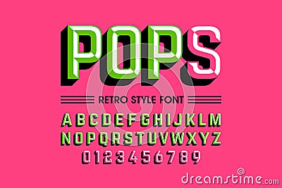 Pop art font Vector Illustration