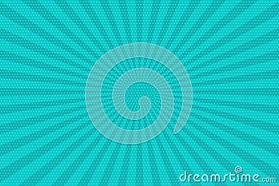 Pop art vintage radial halftone background Vector Illustration