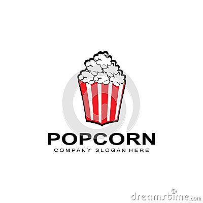 pop corn logo icon vector, explode, cinema snacks, concept illustration Vector Illustration