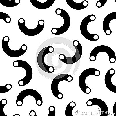 Pop Culture Nineties Seamless Pattern Background. Vector Vector Illustration