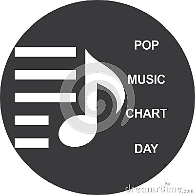 Pop Music Chart Day icon Stock Photo