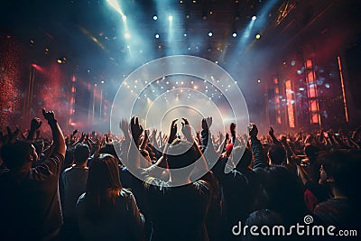 Pop music concert with large amount of crowds Stock Photo