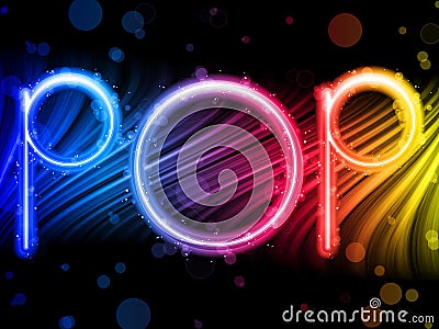 Pop Music Party Abstract on Black Background Vector Illustration