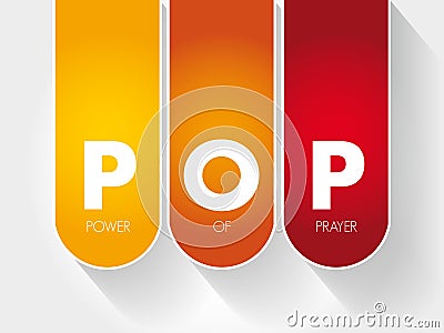 POP - Power Of Prayer acronym Stock Photo