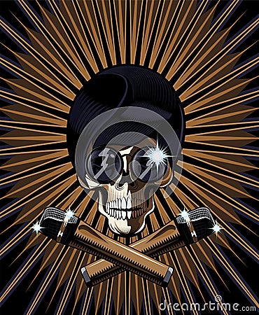 Pop star skull vector illustration Vector Illustration