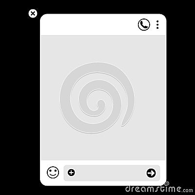 Pop-up window. User help online. Chat bot virtual assistant via messaging. Customer support. Modern blank template vector. Vector Illustration