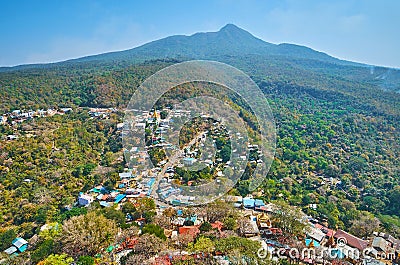 Popa Mountain, Myanmar Stock Photo