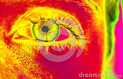 Popart - Eye I Stock Photo