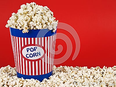 Popcorn bucket Stock Photo