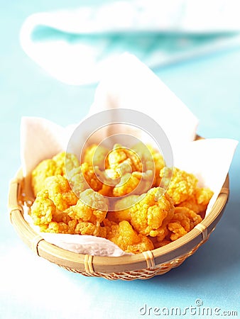 Popcorn chicken Stock Photo