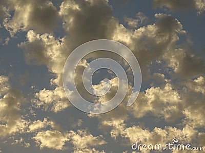 Popcorn Clouds Stock Photo