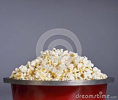 Popcorn In Kettle. Stock Photo