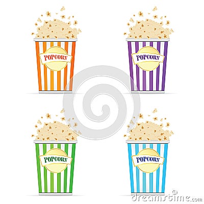 Popcorn set illustration Vector Illustration