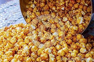 Popcorn texture. Popcorn snacks as background. Stock Photo