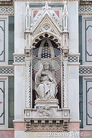 Pope Eugenius IV, Portal of Florence Cathedral Stock Photo