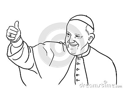 Pope Francis illustration Vector Illustration