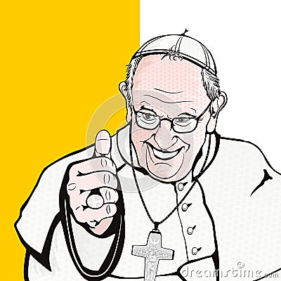 Pope Francis Vector Illustration