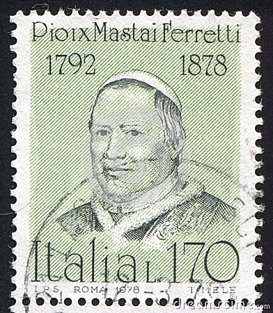 Pope Pius IX Editorial Stock Photo